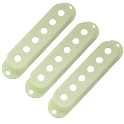 Abbildung von Musiclily Pro Kunststoff Gitarren Single Coil Tonabnehmer Abdeckungen Pickup Covers für USA/Mexico Strat E Gitarre, Mint Green(3er Set)
