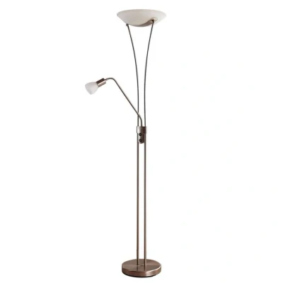 Abbildung von Lindby Stehlampe Felicia, nickel, 180 cm, E27, Leselicht