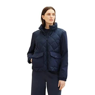 Abbildung von TOM Tailor Padded Hybrid Winterjacke, Damen, Größe: Medium, Sky captain blue