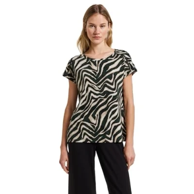 Abbildung von STREET ONE Damen A323575 Shirt mit Häkeldetails, Pine Grove Green, 34