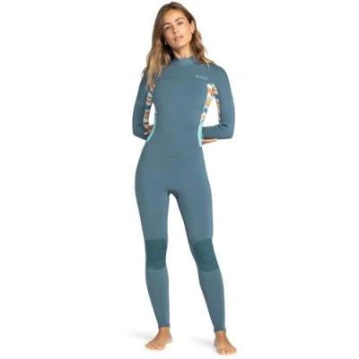 Abbildung von Back Zip Neoprenanzug 4/3MM SWELL SERIES Blau Frauen