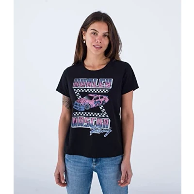 Abbildung von meta sportswear llc Damen Racecar Classic Tee Tshirt, schwarz, S