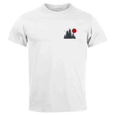 Abbildung von Neverless LOGO Print WALD Fashion Streetstyle Tshirt print, Herren, Größe: XS, Weiß