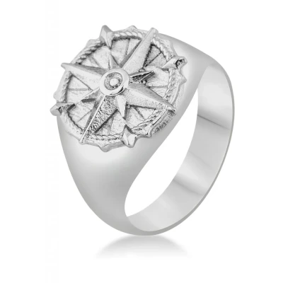Abbildung von Akitsune Guidance Ring silvercoloured, Herren, Größe: 62, Silver coloured