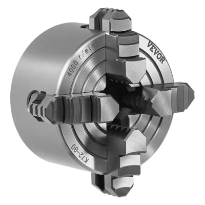 Abbildung von VEVOR φ80mm 4 Backen Drehfutter Spannfutter Bohr /Fräsmaschinen 3D Drucker