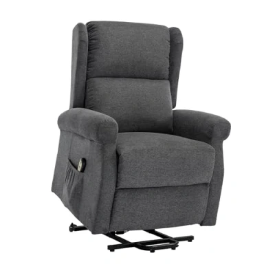 Abbildung von Thanaddo Elektrischer Relaxsessel mit Aufstehhilfe für Senior, Liegefunktion, Fernsehsessel, TV Sessel 64 x 91 108 cm Grau