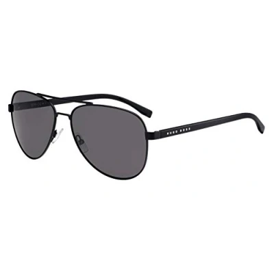 Abbildung von Boss Herren 0761/S NR 10G 60 Sonnenbrille, Schwarz (Mtblk Black/BRW Grey)