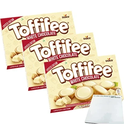 Abbildung von Toffifee White Chocolate Office Pack (3x125g Packung) + usy Block