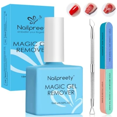 Abbildung von 15 ml Nagellackentferner,Professioneller Gel Nagellackentferner,Gel Nail Polish Remover Für Art,Gelnägel Entferner,Nagellack Entfernen