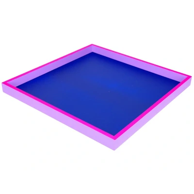 Abbildung von Giftcompany Tablett Neo Quadratisch Dunkelblau, Neon Lila (32x32cm)