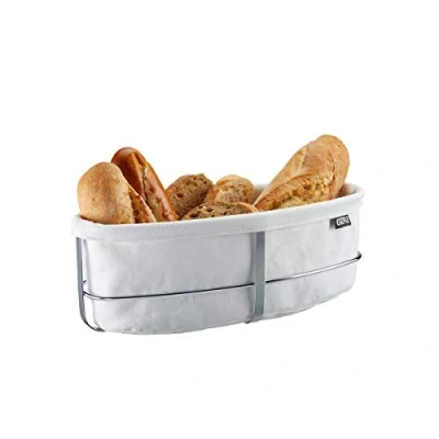 Abbildung von GEFU Brotkorb &quot;BRUNCH oval&quot;, (1 tlg., Edelstahl Rahmen, Baumwolleeinsatz), perfekt für Brot &amp; Brötchen