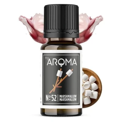 Abbildung von myAROMA Flavour Drops, Marshmellow 10ml, Natürlich Liquid Aroma ohne Künstliche Farbstoffe, Vegan Zuckerfreie Schokodrops, Kalorienfrei Lebensmittelaroma zum Backen, Essen und Trinken, No. 52