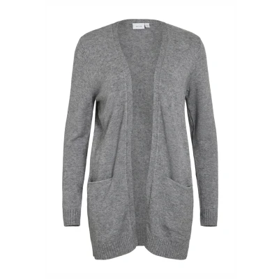 Abbildung von VILA Viril OPEN NOOS Strickjacke, Damen, Größe: XS, Medium grey melange