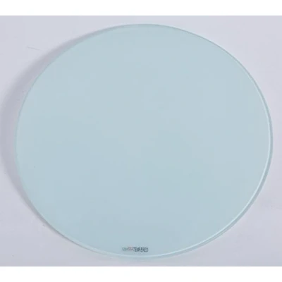 Abbildung von Euro Tische Glasplatte und Tischplatte in 40cm Rund Gestalt, Glasboden mit 6mm ESG Sicherheitsglas, Perfekt Geeignet als Tischplatte, Bodenplatte (Weiß)