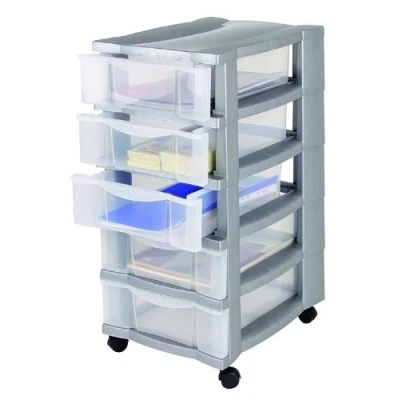Abbildung von Jelenia Plast Aufbewahrungsbox Rollcontainer Bürocontainer Rollwagen Schubladenschrank Büroschrank (1 St)