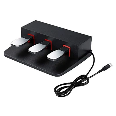 Abbildung von ATNEDCVH 3 Pedal für digitales Keyboard Klavier, Pedaleinheiten Yamaha P85 P95 P48 P105 P115 E Piano (schwarz)