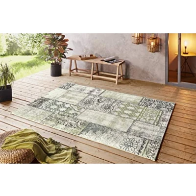 Abbildung von NORTHRUGS Teppich &quot;Symi&quot;, rechteckig, In &amp; Outdoor, Kurzflor, Klassisch, Vintage, Wohnzimmer, Garten