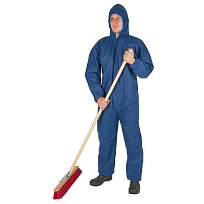 Abbildung von Kerbl Einwegoverall (Farbe Blau, Größe XXL, zum Schutz vor Staub und Schmutz, mit Kapuze, Gummizug) 3434