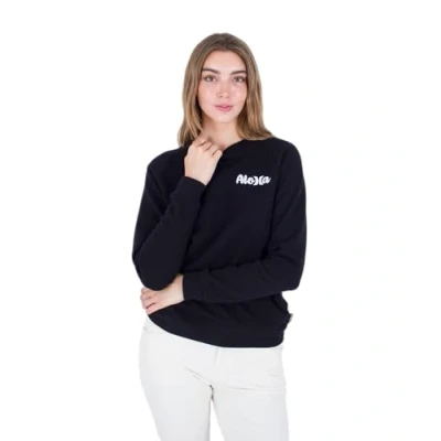 Abbildung von Hurley Damen Aloha Logo Crew Pullover Sweater, Schwarz, L