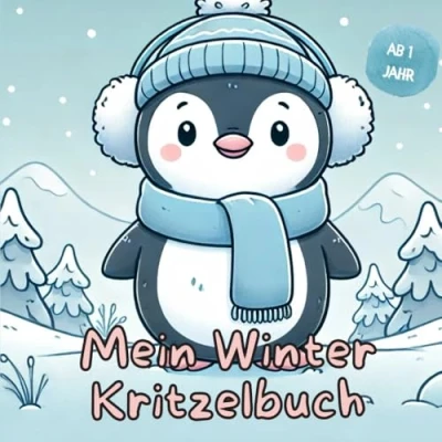 Abbildung von Mein Winter Kritzelmalbuch für Kinder ab 1 Jahr, Malbuch Kleinkinder Jahr Erstes Ausmalbuch mit großen Motiven zum Ausmalen Förderung der Kreativität und Motorik