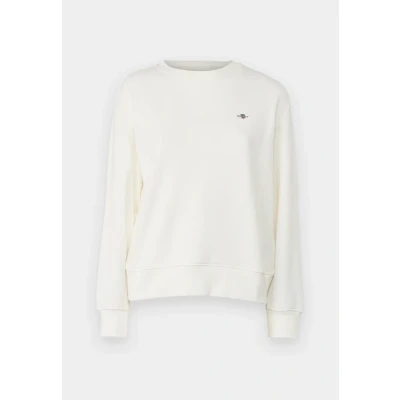 Abbildung von GANT Shield Cneck Sweatshirt, Damen, Größe: Small, Eggshell