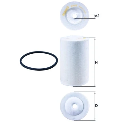 Abbildung von MAHLE ORIGINAL KX 68D Kraftstofffilter Filtereinsatz MERCEDES BENZ: T2/LN1 Kasten / Kombi, T2/L UNIMOG