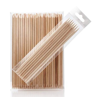 Abbildung von Kosmetex Nagel 8x Holzstäbchen, 15 cm, für Maniküre Nagelhaut, Art wie Rosenholz Stäbchen