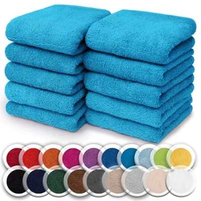Abbildung von NatureMark Seiftuch Frottier Seiftücher 10er Pack 30x30cm, 100% Baumwolle, (10 St), Waschlappen Seiflappen 30 x cm, Türkis