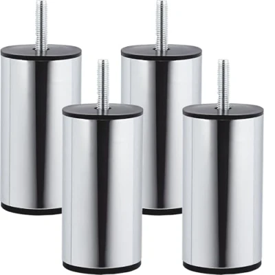 Abbildung von SO TECH® Möbelfuß 4er Set UNIFORM Ø 50 / H 100 mm Chrom poliert, Sockelfüße Sofafüße Bettfüße
