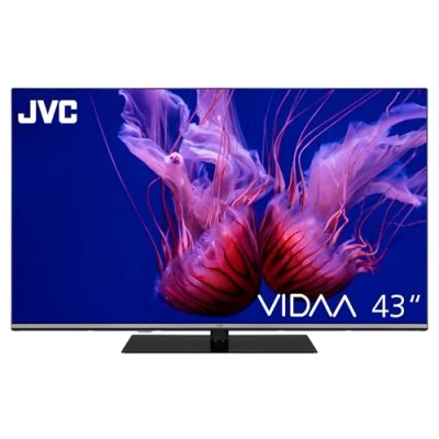Abbildung von JVC QLED Fernseher 43 Zoll Smart TV VIDAA LT 43VDQ6555 4K UHD Fernseher, HDR mit Dolby Vision, Atmos, 6 Monate HD+ inkl. und integriertem Triple Tuner, LED schwarz