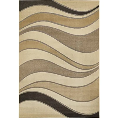 Abbildung von LUXOR living Teppich &quot;Castell 1&quot;, rechteckig, Kurzflor, modernes Wellen Design, Wohnzimmer