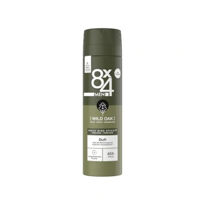 Abbildung von 8X4 Men Wild Oak Deospray, Deodorant für Männer mit maskulin holzigem Duft, Sprühdeo zuverlässigem 48h Anti Transpirant Schutz (150 ml)