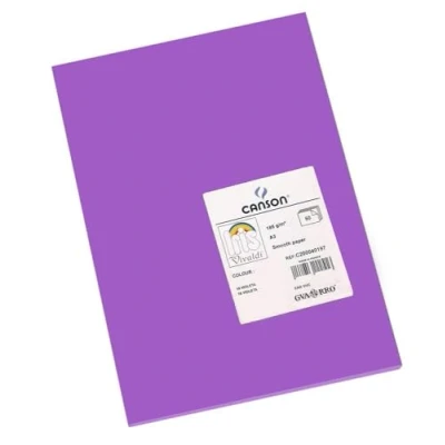 Abbildung von Canson 200040197 Iris Vivaldi glattes, farbiges Papier, A3, lila 18
