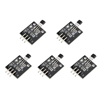 Abbildung von HALJIA 5 Stück KY 003 Hall Effekt Sensor Transistor Magnetisches Sensormodul DC 5V Kompatibel mit Arduino PIC AVR Smart Cars