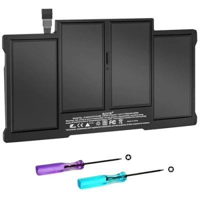 Abbildung von A1496 Akku für MacBook Air 13 Zoll A1466 (Mitte 2012, Mitte 2013, Anfang 2014, 2015, 2017) A1369 (Ende 2010, 2011), Ersatzakku Modell A1377 A1405 [7200 mAh/55 Wh/7,6 V]