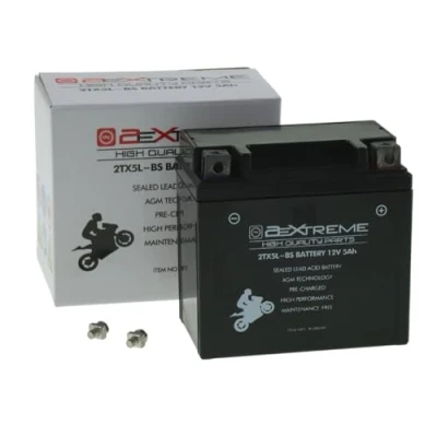 Abbildung von 2EXTREME 12V 5Ah 2TX5L BS Motorrad Batterie, wartungsfrei versiegelt und vorgeladen kompatibel mit 504012003, YTX5L BS, GTX5L Roller Quad Moped
