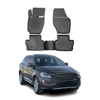 Abbildung von OMAC 7605444 Fußmattensatz Gummi, TPE (thermoplastischer Elastomer) 4 schwarz VOLVO: XC60 I