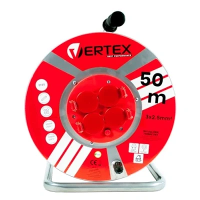 Abbildung von VERTEX PB50METAL Forlængerkabel 50 m 3x2,5 mm 3000 W IP44 Sortieren
