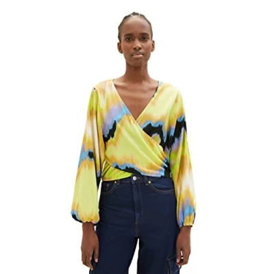 Abbildung von TOM TAILOR Denim Damen 1035392 Longsleeve T Shirt, 31112 New Batik Print, L