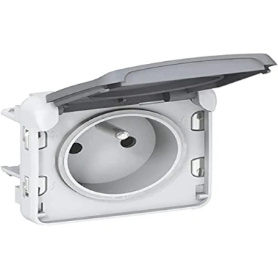 Abbildung von LEGRAND Prise 2P+T éclips de protection composable gris 16 A 250 V PLEXO 069551 LEG