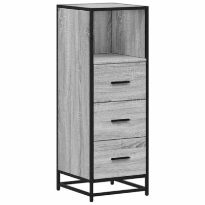 Abbildung von vidaXL Badschrank Grau Sonoma 35x37,5x100 cm Holzwerkstoff, Badezimmerschrank, Schrank Bad, Badezimmer, Badezimmerschränke, Schränke Bad