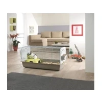 Abbildung von Savic Kaninchenkäfig Ceasar 3 knock down de luxe 100 cm silber grau Gebr. Boon
