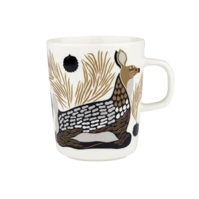 Abbildung von Marimekko Oiva/Peura Mug 2,5 dl White, Coal, mud, lt.Grey, red