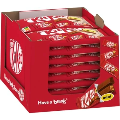 Abbildung von Nestlé KitKat Mini Schokoriegel, Knusper Riegel mit Milchschokolade &amp; knuspriger Waffel, 18er Pack (18 x 217g)
