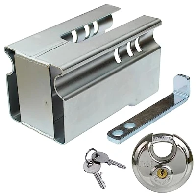 Abbildung von meinAnhängerersatzteil mAe Safety Box Diebstahlsicherung Kastenschloss Anhängerschloss inkl. Schloss