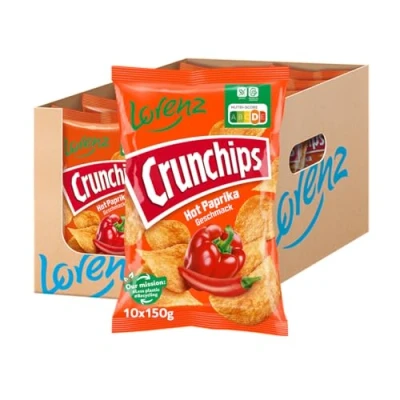 Abbildung von Lorenz Snack World Crunchips Hot Paprika, 10er Pack (10 x 150 g)