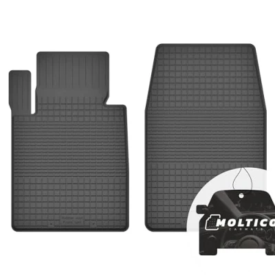Abbildung von Vorne Gummimatten mit Rand Auto Fußmatten Gummi Automatten Passgenau 2 teilig Set passend für Mini Countryman I R60 2010 2016