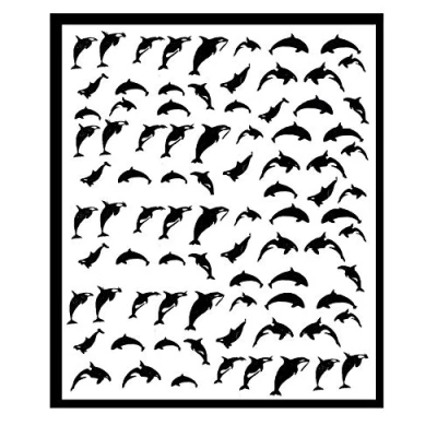 Abbildung von Wal orca killer Collection Sammlung (Wal Nail Stickers Black)