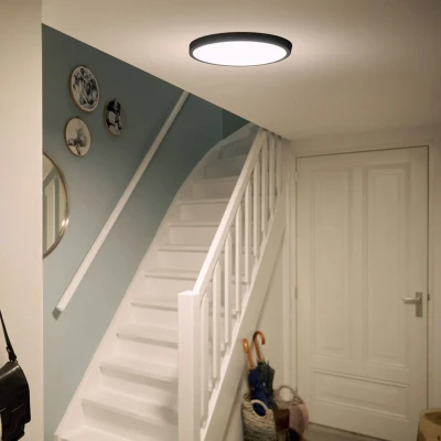 Abbildung von Philips LED Einbauspot Slim Surface, 20W, warmweißes Licht (2700K), rund, Schwarz