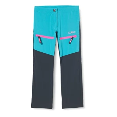 Abbildung von CMP Mädchen Stretch Polyester Long with Lateral Stripes Pants, Hawaian, 104 EU